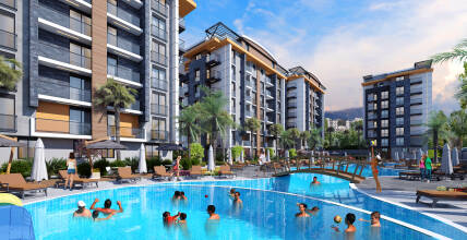 Apartments in a complex with  investment-priced