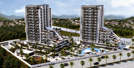 An exclusive complex with panoramic views of the sea, forest, and mountains