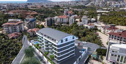 Apartments in the Oba district overlooking the mounthain in Alanya
